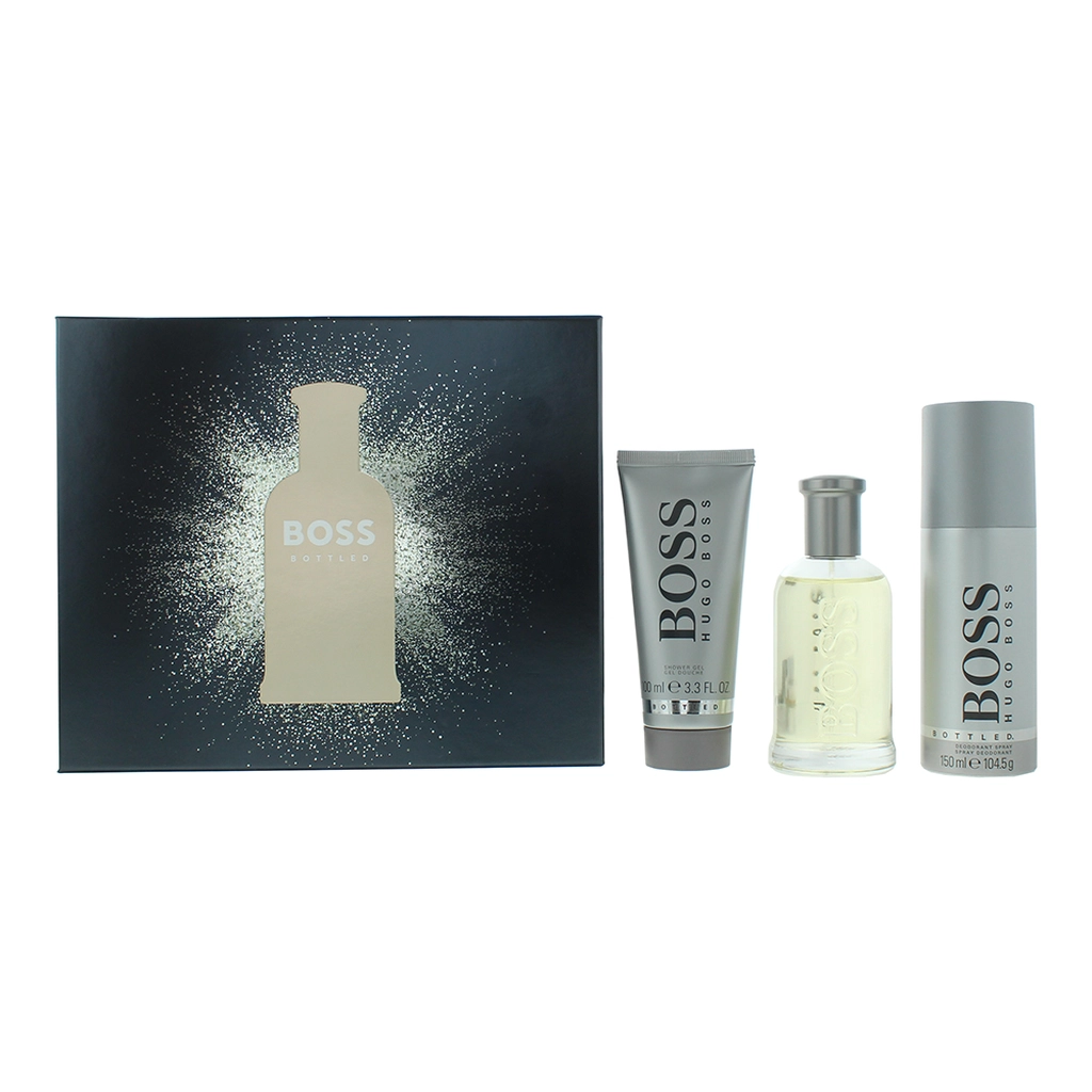 Hugo Boss Mens Bottled Eau de Toilette 100ml Gift Set - One Size